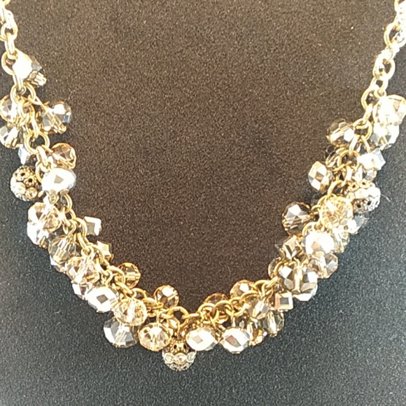 Chunky Faceted Glass Loft Necklace --54 - Picture 4 of 6